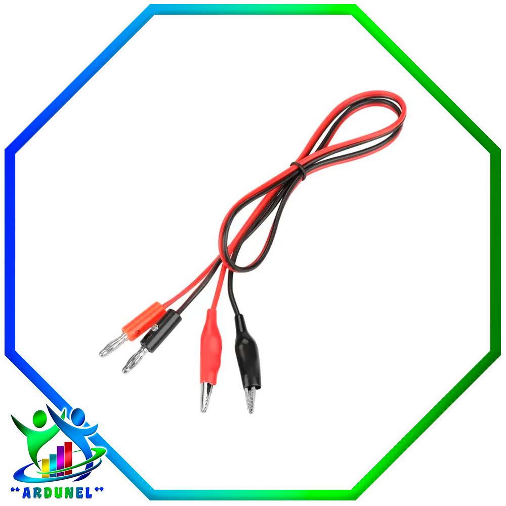 CABLE CAIMAN A BANANA ROJO Y NEGRO DE 1 METRO