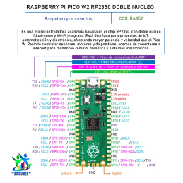 RASPBERRY PI PICO W2 RP2350 DOBLE NUCLEO
