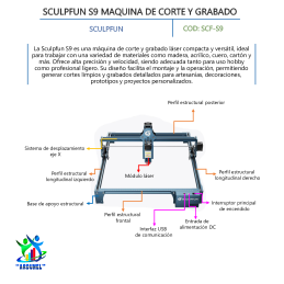 SCULPFUN S9 MAQUINA DE CORTE Y GRABADO 5W