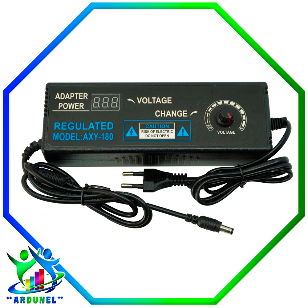 FUENTE DE ALIMENTACION REGULABLE CON PANTALLA LED 3-24V 5A
